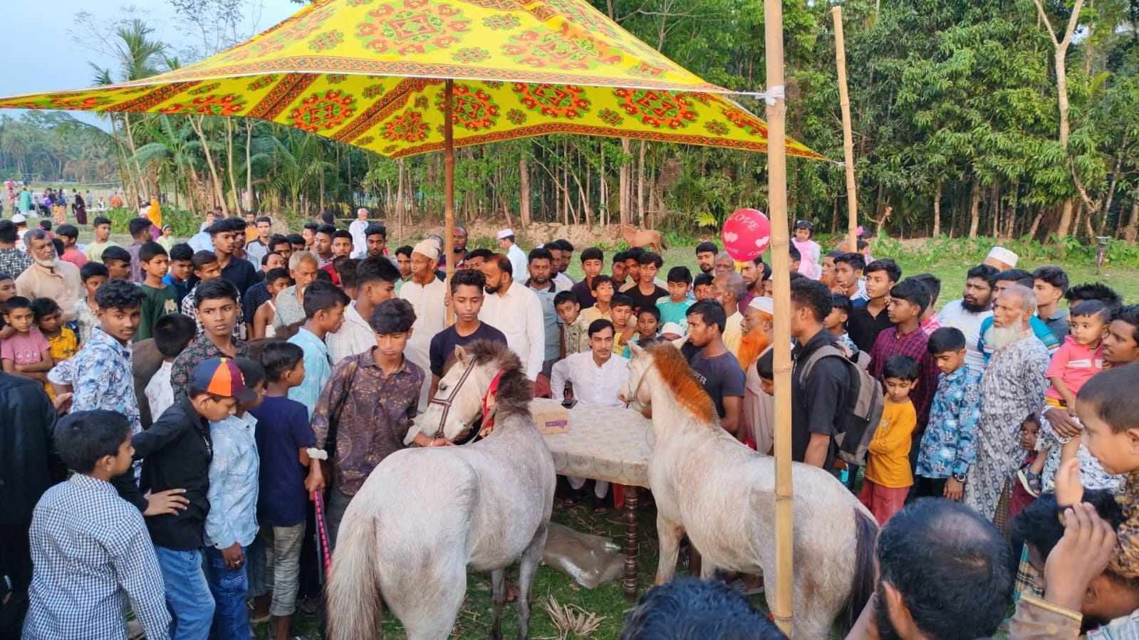 পবিত্র ঈদুল ফিতর উপলক্ষে ঝালকাঠিতে ঐতিহ্যবাহী ঘোরদৌঁড় অনুষ্ঠিত