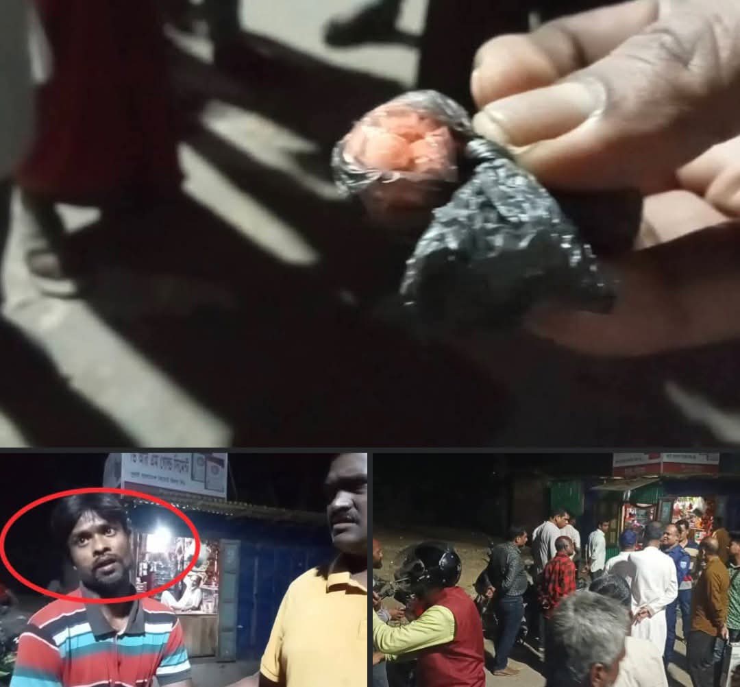 গাইবান্ধা পৌর শহরের পুরাতন ব্রিজ এলাকায় থেকে এক ব্যক্তিকে আ”ট/ক করেছে পুলিশ