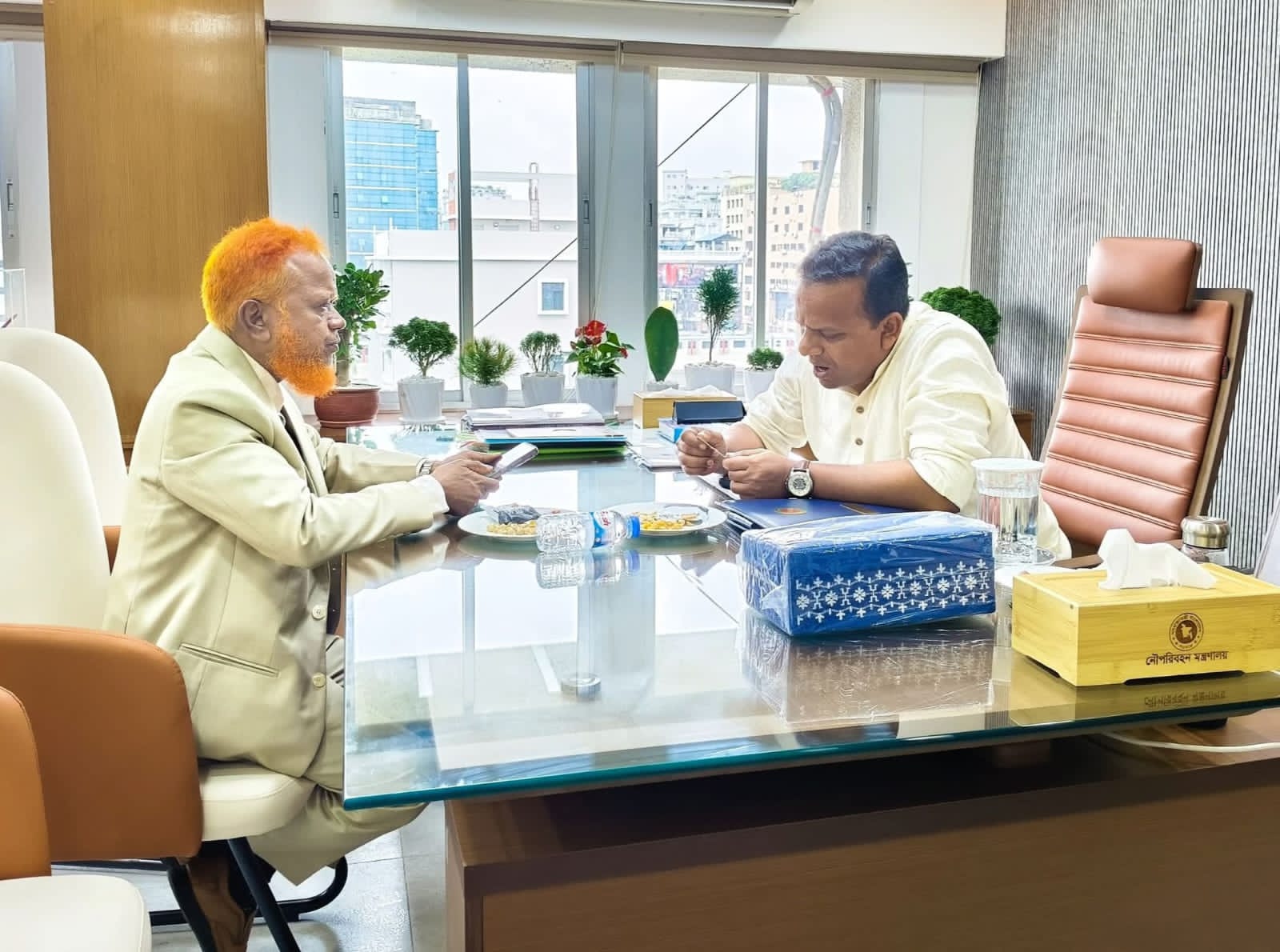 নৌ- পরিবহন মন্ত্রণালয়ের মাননীয় প্রতিমন্ত্রী নূরুল ইসলাম বুলবুল এমপির সাক্ষাত!