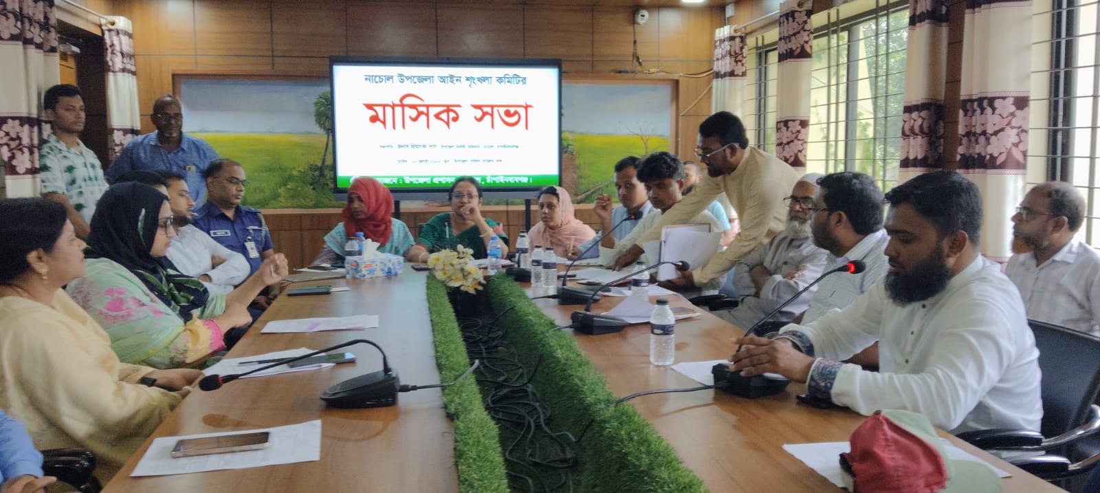 চাঁপাইনবাবগঞ্জের নাচোলে আইন-শৃঙ্খলা কমিটির মাসিক সভা অনুষ্ঠিত
