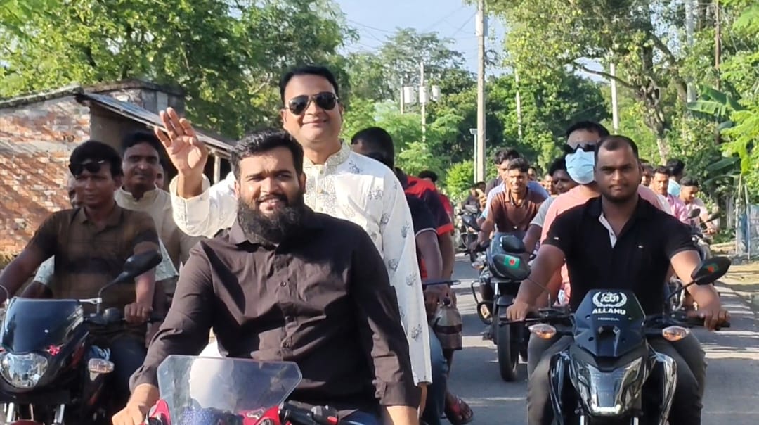 নাচোল ২নং ফতেপুর ইউপি চেয়ারম্যান পদপ্রার্থী জাহাঙ্গীর আলমের গণসংযোগ